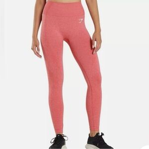 Gym Shark Vital Seamless 2.0 Leggings size missing but is xsmall Chilli Red Marl